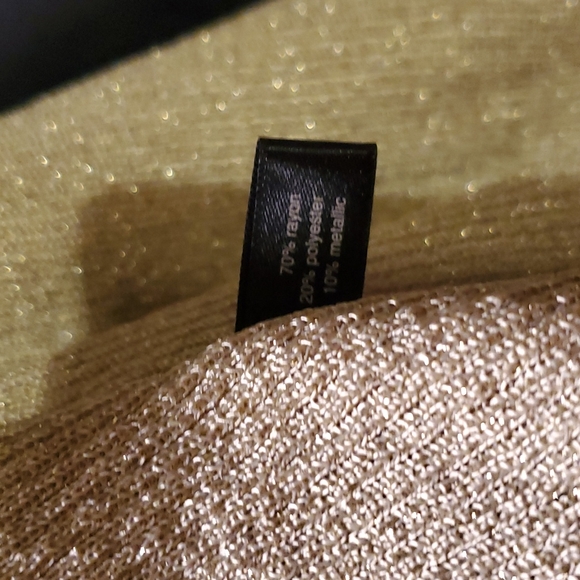 The Limited Metallic Gold Blouse Sz M ~ Tie Back or Reverse ~Sexy and Sh… - Picture 7 of 7